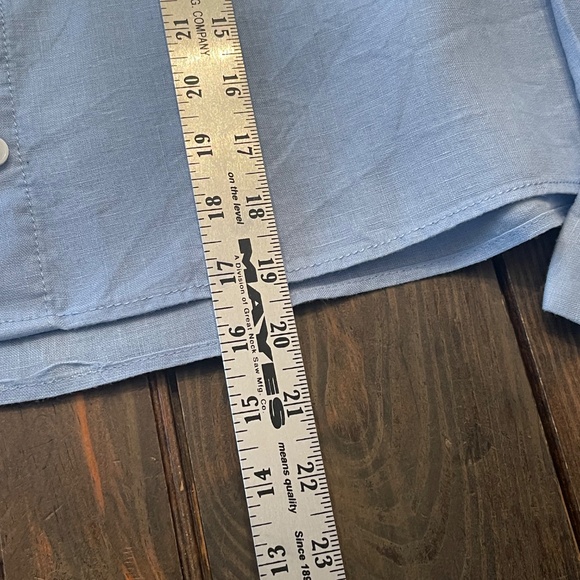 ZARA // CROP BUTTON UP TOP LINEN BLEND - Picture 5 of 7